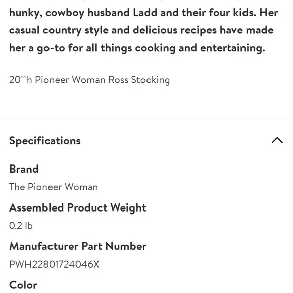 The Pioneer Woman Set of 2 Red Roses Ruffle Christmas Stockings, 20" - Picture 7 of 7